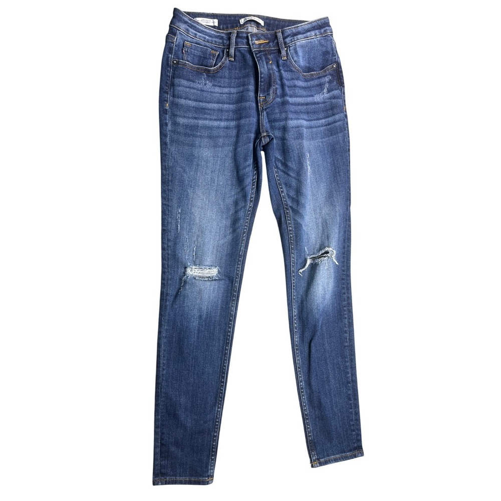Vigoss Jaggar Skinny Jeans Womens 28 Blue Distressed Ripped Stretch Denim